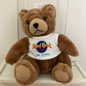 Hard Rock Cafe Brown Teddy Bear W/Las Vegas T-Shirt